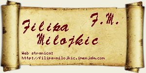 Filipa Milojkić vizit kartica